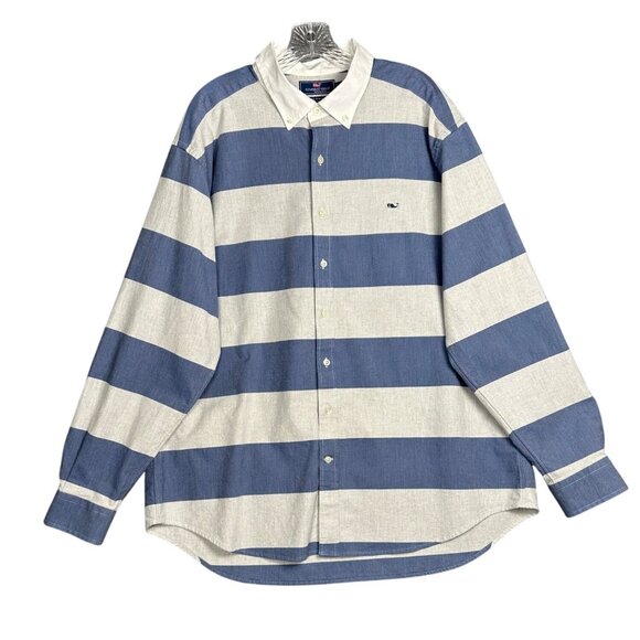 Vineyard Vines Other - Vineyard Vines Mens Button Down Millrace Stripe Whale Shirt Slim Fit XXL Preppy